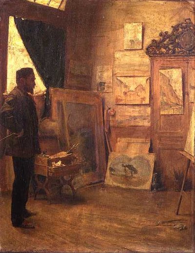 スタジオにて 作： Emile Friant