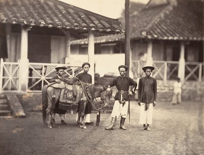 馬に乗る裕福なアンナミテ、コーチンチナ、1866年。 作： Emile Gsell