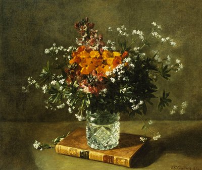 花の静物、1872 作： Emile Gustave Couder