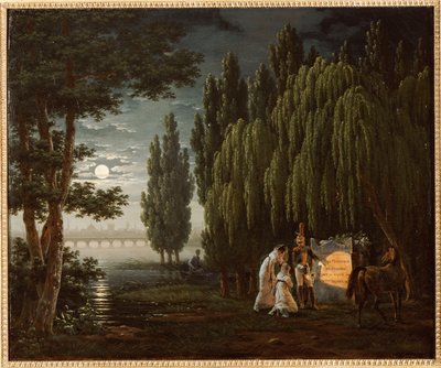 モンジノ大佐の墓で 作： Emile Jean Horace Vernet