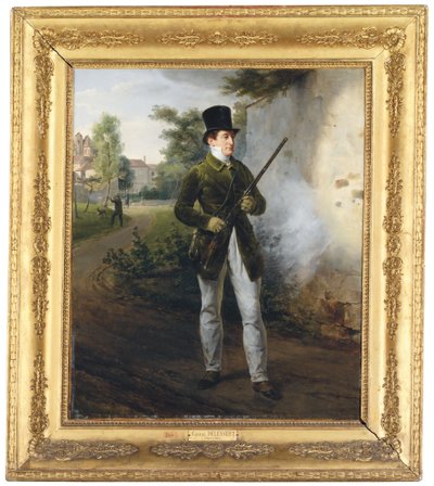 撮影に臨むガブリエル・デレサール 作： Emile Jean Horace Vernet