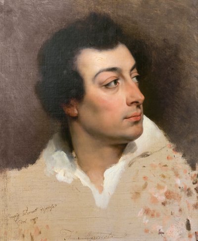 フィリッポ・アグリコラの肖像、c。 1820年（キャンバスに油彩） 作： Emile Jean Horace Vernet
