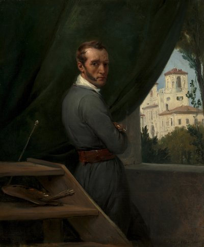 ローマの自画像、1832 作： Emile Jean Horace Vernet