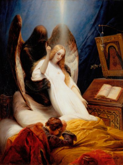 死の天使、1851年。 作： Emile Jean Horace Vernet