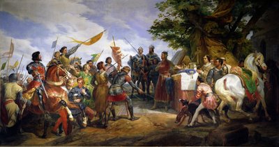 1827年12月14日、ブーヴィヌの戦い 作： Emile Jean Horace Vernet