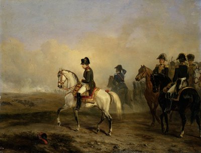 皇帝ナポレオン1世と馬に乗った杖 作： Emile Jean Horace Vernet