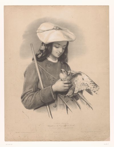 ハヤブサを手にしたピレネー山脈の羊飼い Patre des Pyrenees (Ossun) (オブジェクトのタイトル) 選抜芸術家研究（連載タイトル） Études choisies (オブジェクトのシリーズ タイトル) 作： Emile Lassalle
