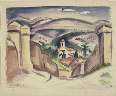 カシス教会の塔とも呼ばれるカシスの入り口 作： Emile Othon Friesz
