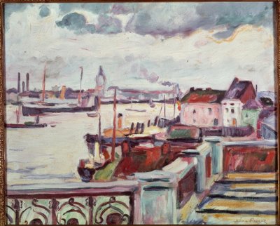 アントワープの港 作： Emile Othon Friesz