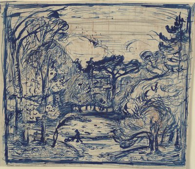Skovinterieur med braendhugger. コート・ド・グレース、オンフルール。 作： Emile Othon Friesz