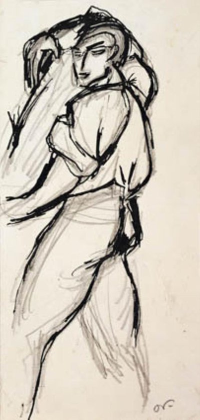丸太を運ぶ男の研究 作： Emile Othon Friesz