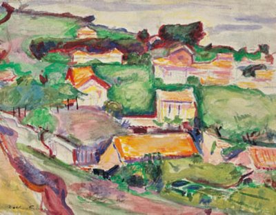 村の方を見る 作： Emile Othon Friesz