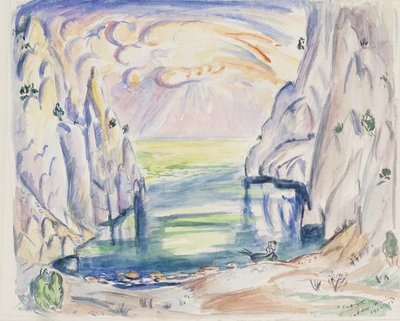 アンヴォー、カシスの入り江 作： Emile Othon Friesz