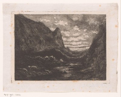 山の湖 作： Emile Puttaert (attributed to)