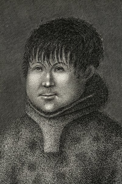 1816年にこの国にいたことが知られている最初のエスキモーであるグリーンランドのジェイコブサウンド出身のJohn Sakeouse 作： Emilia Anderson