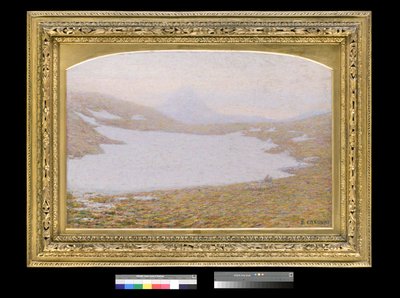 山の春、1912年（フレーム付き） 作： Emilio Longoni