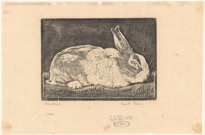 うさぎ 作： Emilius Wilhelmus Dehé (signed by artist)