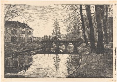 ベルゲンの旧裁判所 作： Emilius Wilhelmus Dehé (signed by artist)