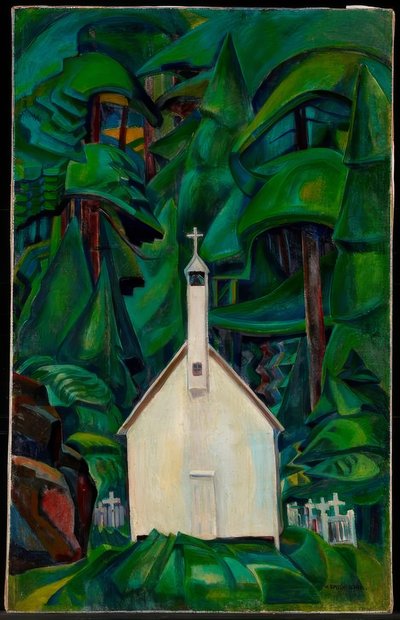 E.Carr、インディアン教会 作： Emily Carr