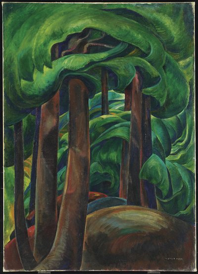 西部の森、1931年頃（キャンバスに油彩） 作： Emily Carr