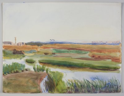 小川のある風景、カイロ 作： Emily Sargent