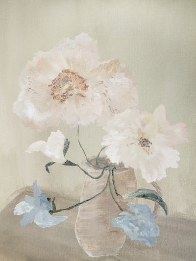 繊細な花の静物画 作： 