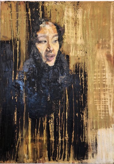 スペース」2017年、油彩・キャンバス 作： Emma Prempeh