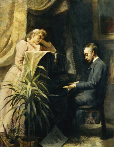 ピアノで、1891 作： Emma Sparre