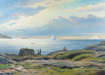 海岸の景色、グリーンランド 作： Emmanuel A. Petersen