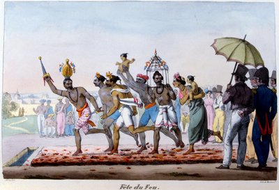 火の祭典、インド、19 世紀半ば 作： Emmanuel Adolphe Midy