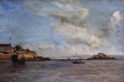 ドゥアルヌネ、海兵隊、1865 年 8 月（キャンバスに油彩） 作： Emmanuel Lansyer