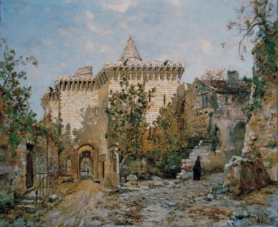 ロチェス城への門。 1888年（キャンバスに油彩） 作： Emmanuel Lansyer