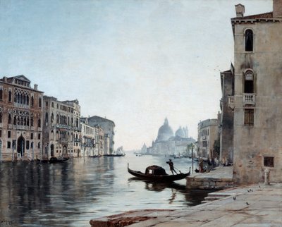 大運河のゴンドラ、1892年。 作： Emmanuel Lansyer