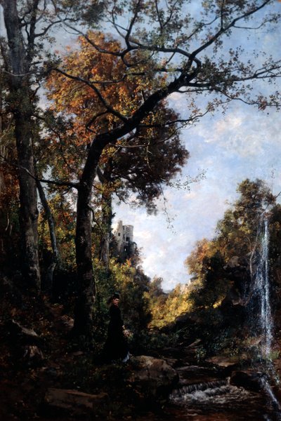 秋の散歩、1869年。 作： Emmanuel Lansyer