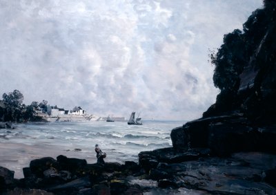 ドゥアルネネス港、1884 作： Emmanuel Lansyer