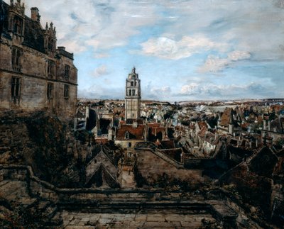 ロシュ城のテラスからの眺め、1884 作： Emmanuel Lansyer