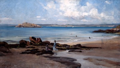 女の海水浴場、1876。 作： Emmanuel Lansyer