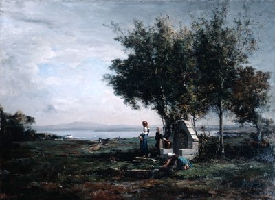 1867年の噴水の女性たち 作： Emmanuel Lansyer