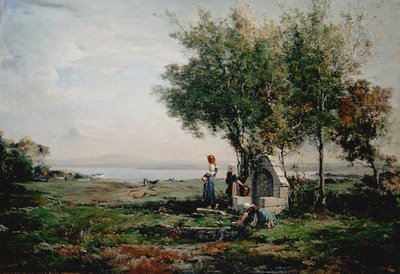 噴水の女性 作： Emmanuel Lansyer
