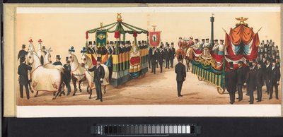 ハールレムの行列、1872年（プレート9） 1872 年 4 月 1 日、ハールレムで開催された行列。 (オブジェクトのシリーズ タイトル) 作： Emrik and Binger