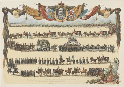 H.M. ウィレム 3 世、オランダ王の厳粛な埋葬 (...) 1890 年 12 月 4 日 (オブジェクトのタイトル) 作： Emrik and Binger