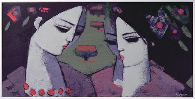 A Shared Moment（油彩・ボード 作： Endre Roder