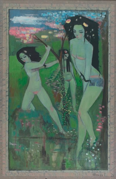 渓流（油彩・ボード 作： Endre Roder