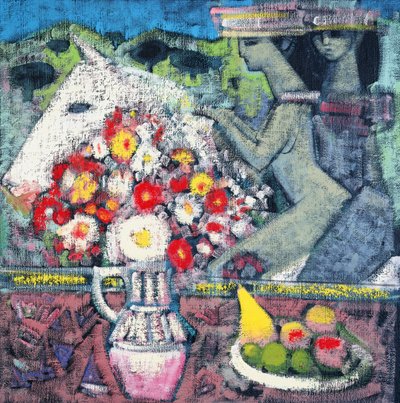 ライダース（油彩・ボード 作： Endre Roder