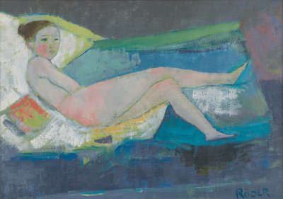 若いモデル」（油彩・キャンバス 作： Endre Roder