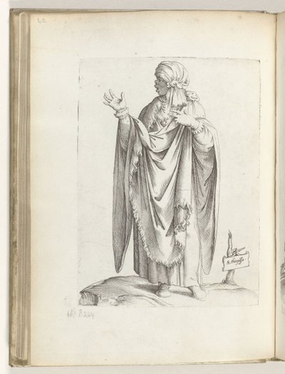 Aetopissa (オブジェクトのタイトル) Vrouw uit エチオピア 私たちの時代のさまざまな国の態度（シリーズタイトル） 作： Enea Vico