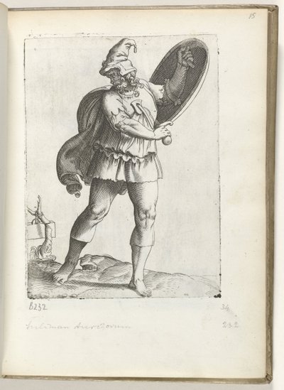 Spaanse krijgsman ca。 1550 私たちの時代のさまざまな国の態度（シリーズタイトル） 作： Enea Vico