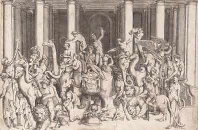 インドのバッカスの凱旋」1542年頃 作： Enea Vico.