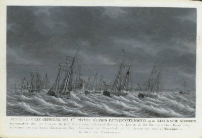 ヴェーレ沖のバタビア艦隊、1800年 作： Engel Hoogerheyden