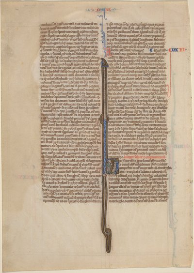 聖書の写本の葉 (申命記) 作： English 13th Century